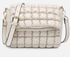 Naomi Top Zip Quilted Crossbody in Almond