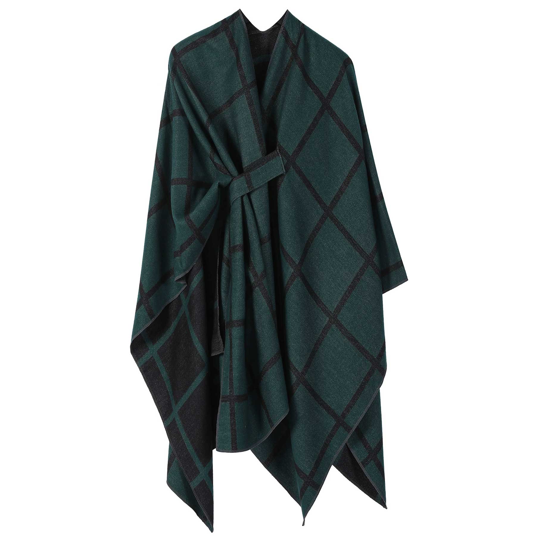 Window Pane Loop Cape Green/Black