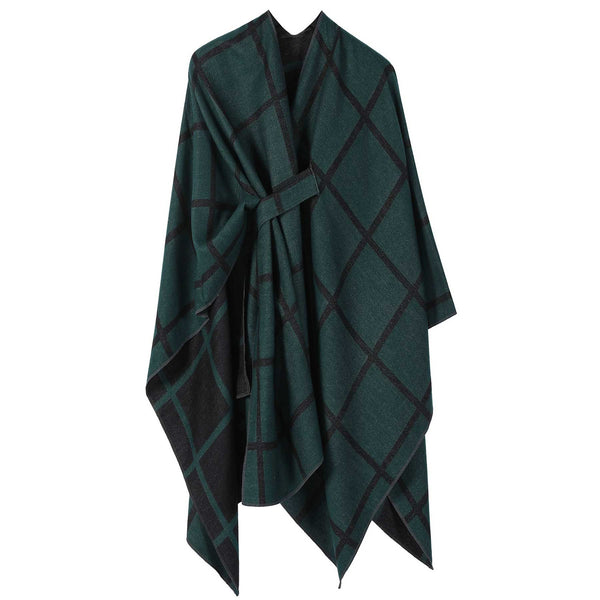 Window Pane Loop Cape Green/Black
