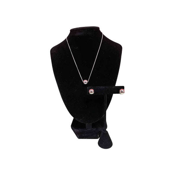 Ball On Chain Necklace And Earring Set