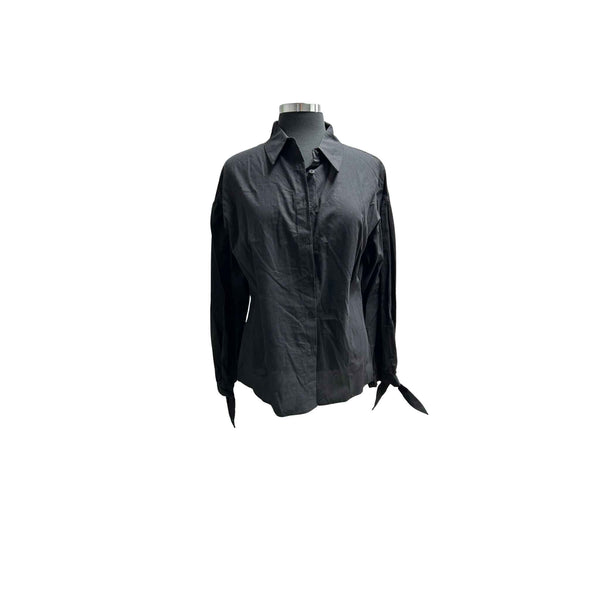 Button Top With Tie Sleeves