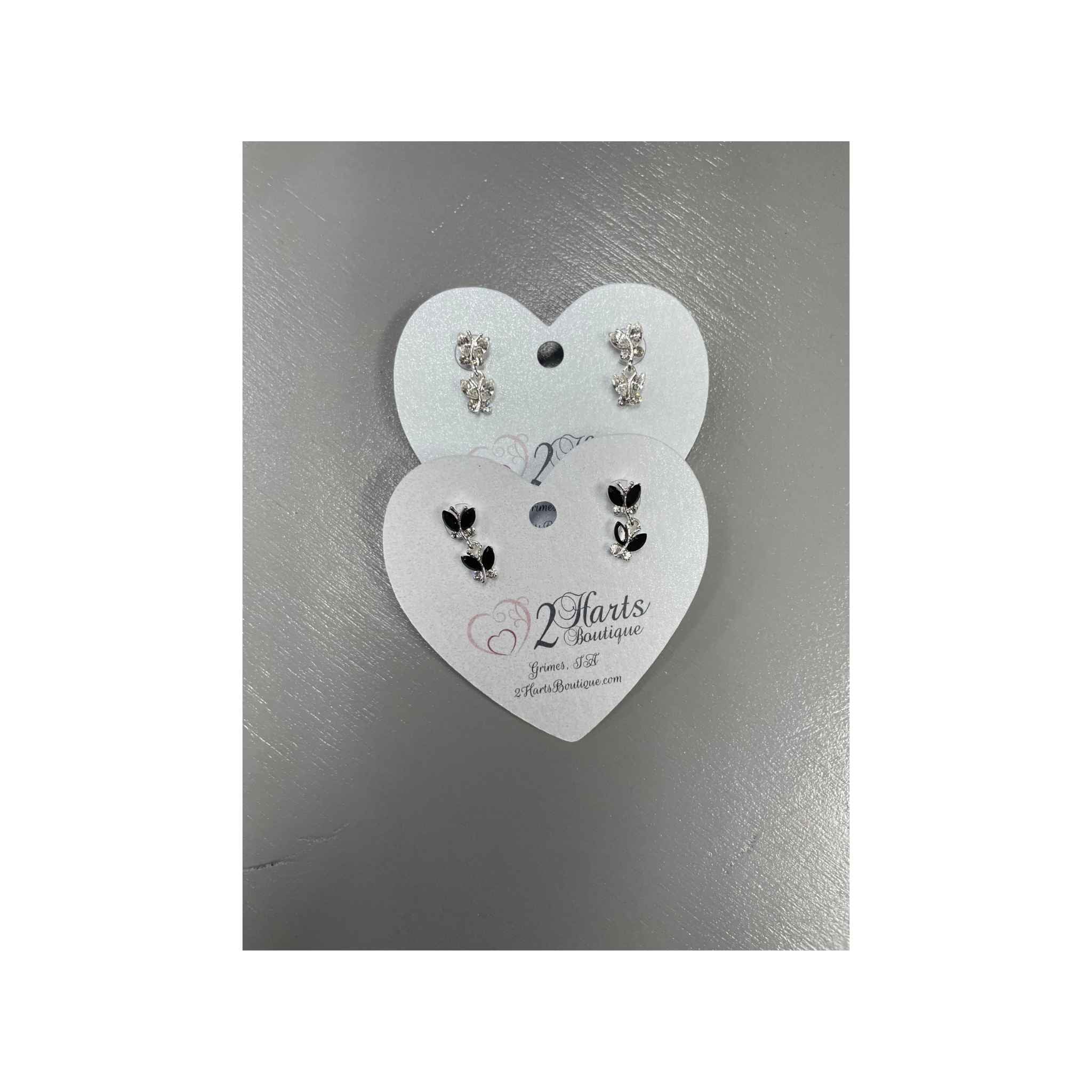 Dainty Double Butterfly Earrings