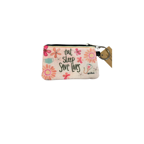 Eat, Sleep, Save Lives ID Wallet and Keychain