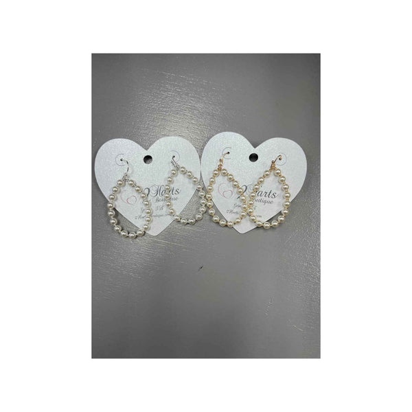 Faux Pearl Tear Drop Dangle Earrings