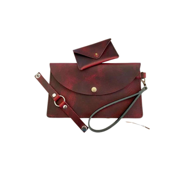 Handmade Leather Clutch Set