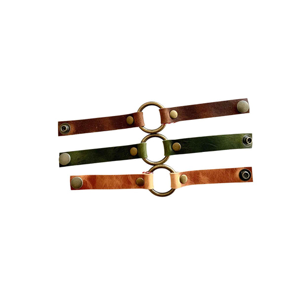 Handmade Leather Ring Bracelet