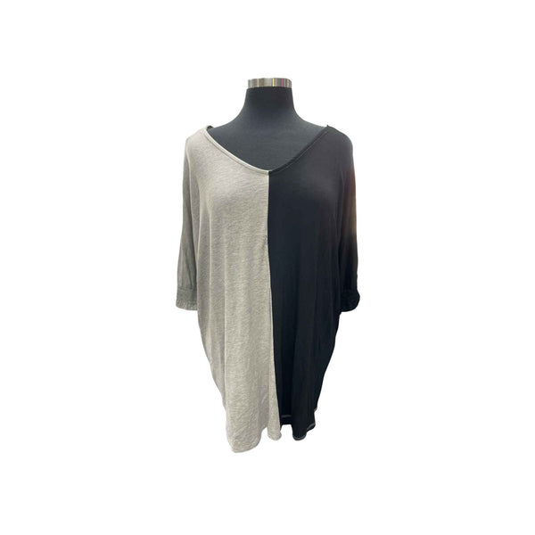 Heather Grey And Black Top