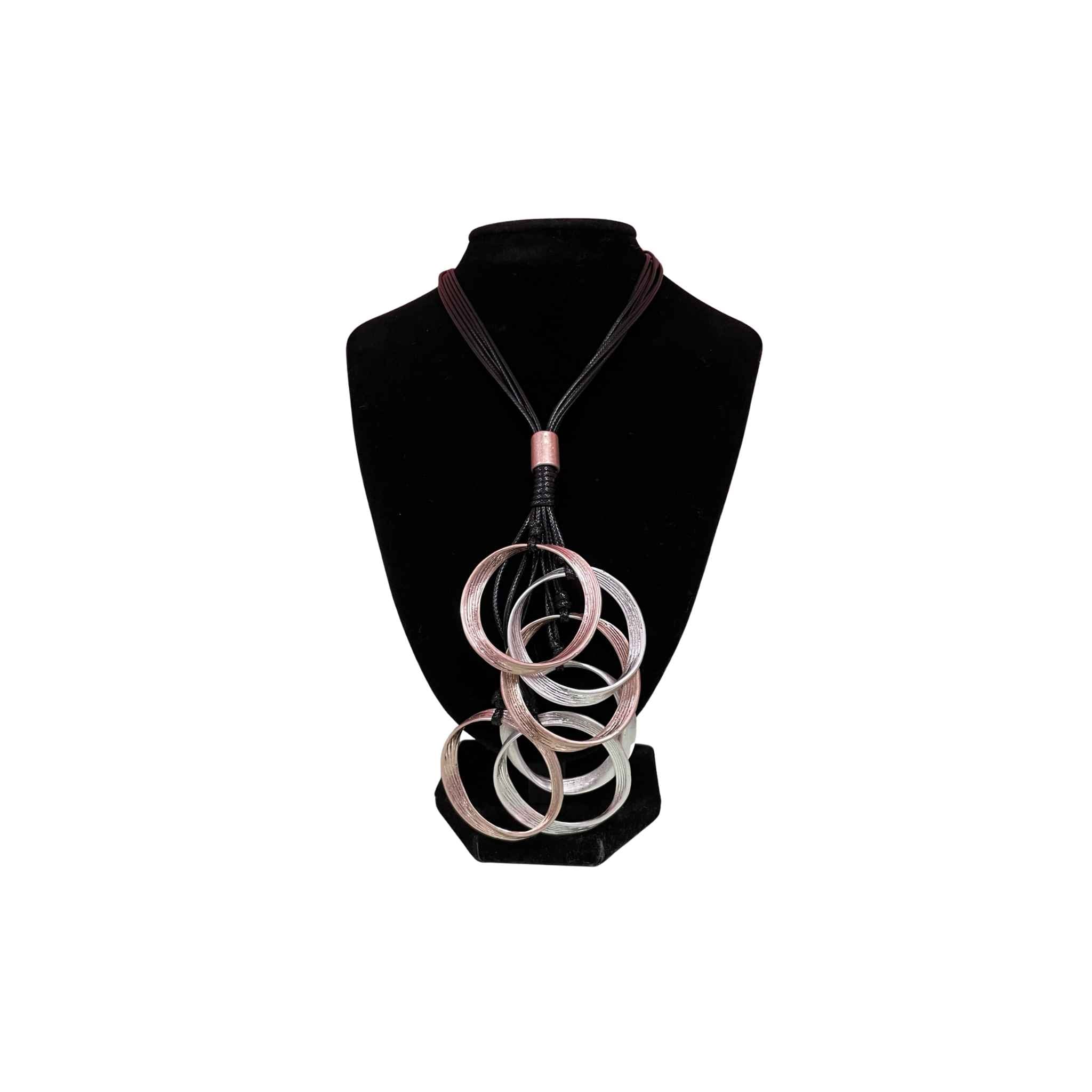 Mixed Metal Circles Necklace