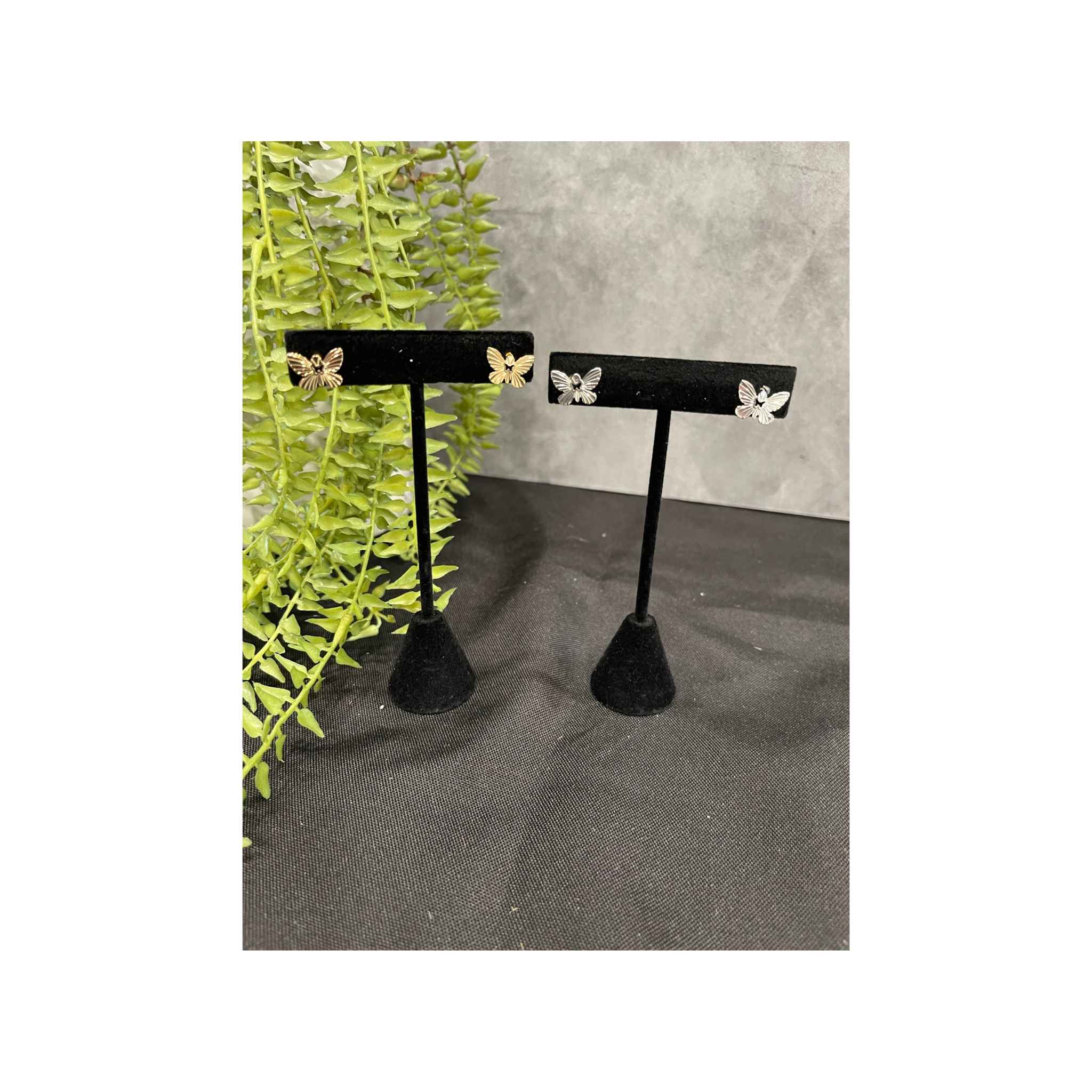 Patterned Butterfly Stud Earrings