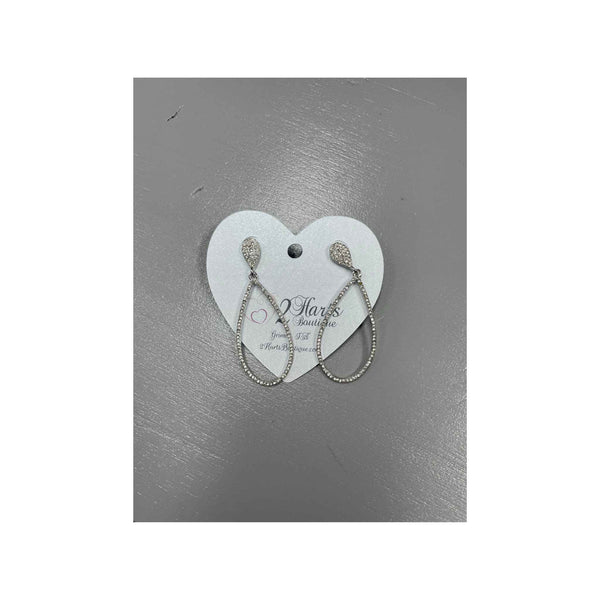 Silver Tear Drop Dangle Earrings