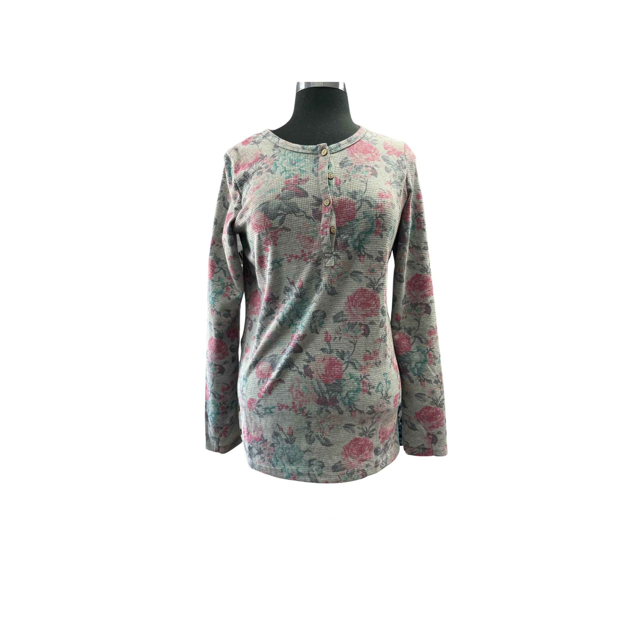 Spring Long Sleeve Henley Tops