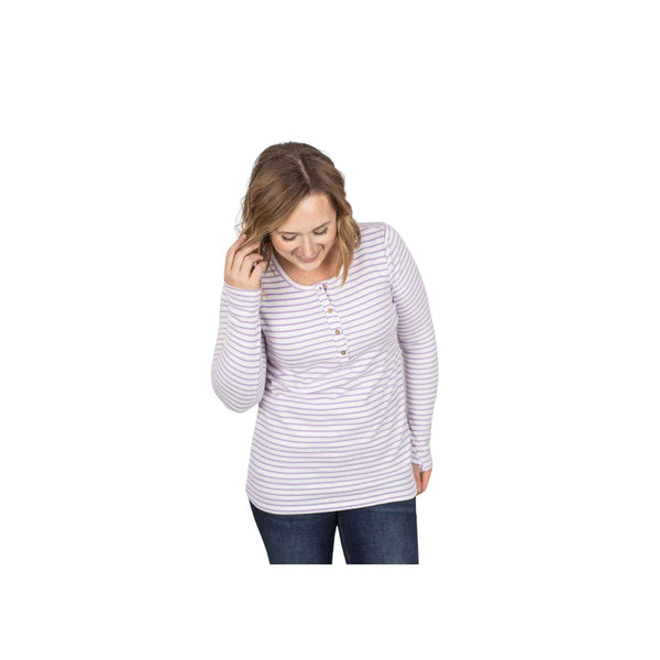 Spring Long Sleeve Henley Tops