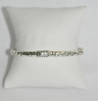 DC Silver Pebbled Bracelet
