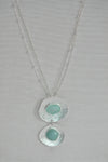 DC Sea Glass Halo Pendant Necklace