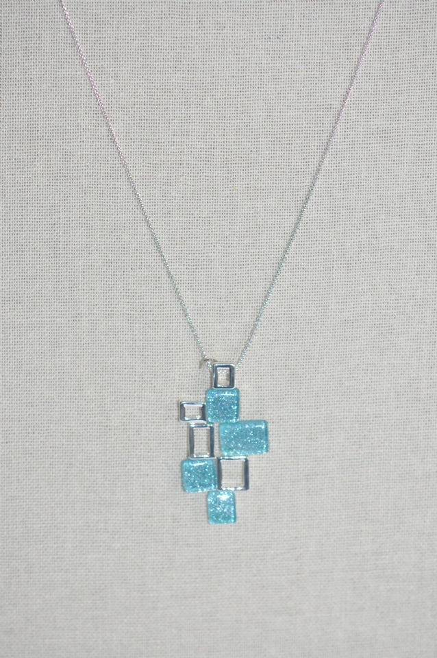 DC Aqua Prism Geometric Necklace
