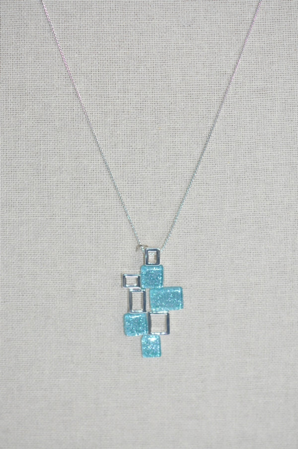 DC Aqua Prism Geometric Necklace