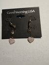 DC Gold Sparkle Heart Drop Earrings