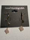 DC Golden Glow Square Drop Earrings