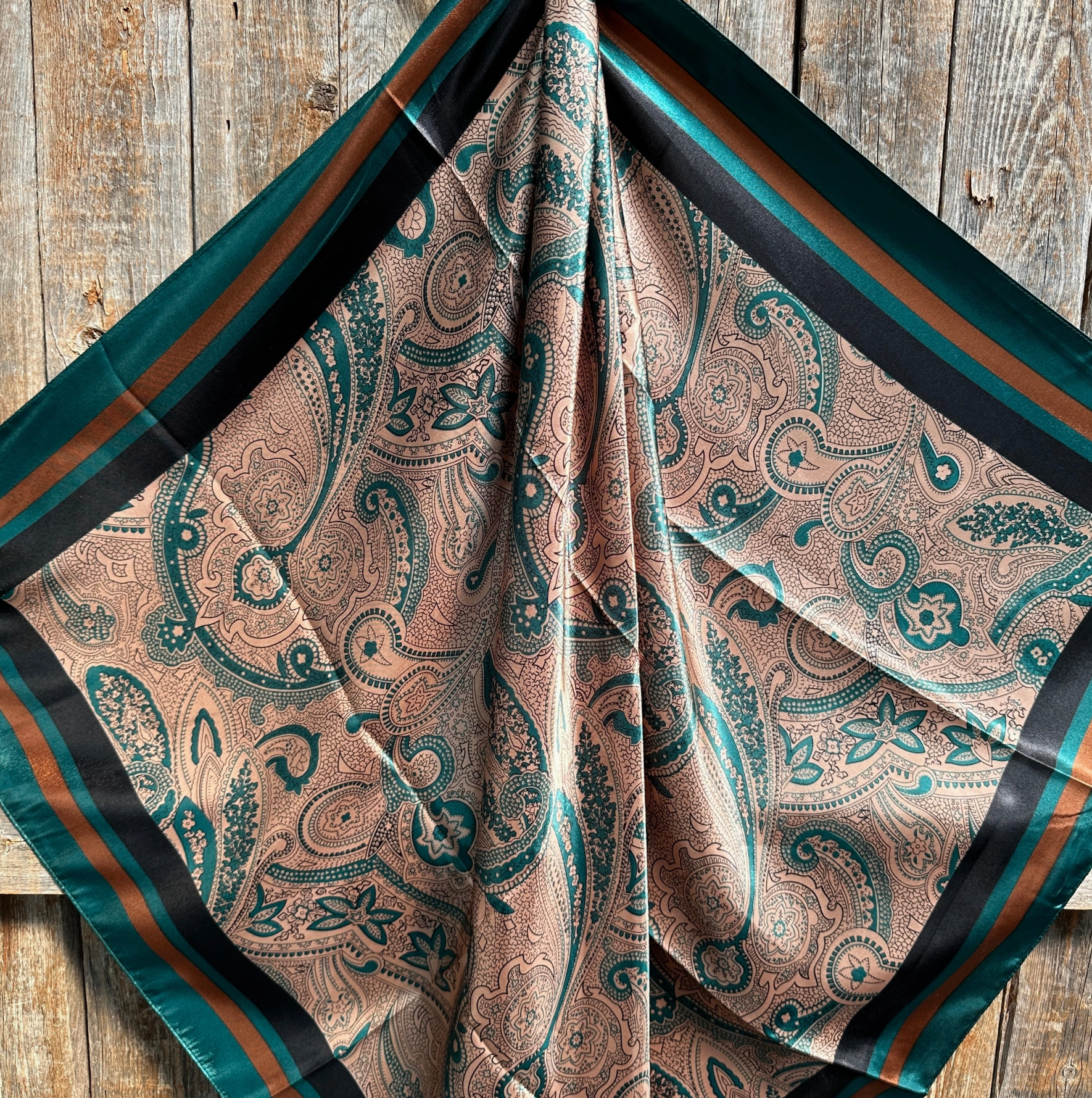 RD Green Floral Paisley Wild Rag