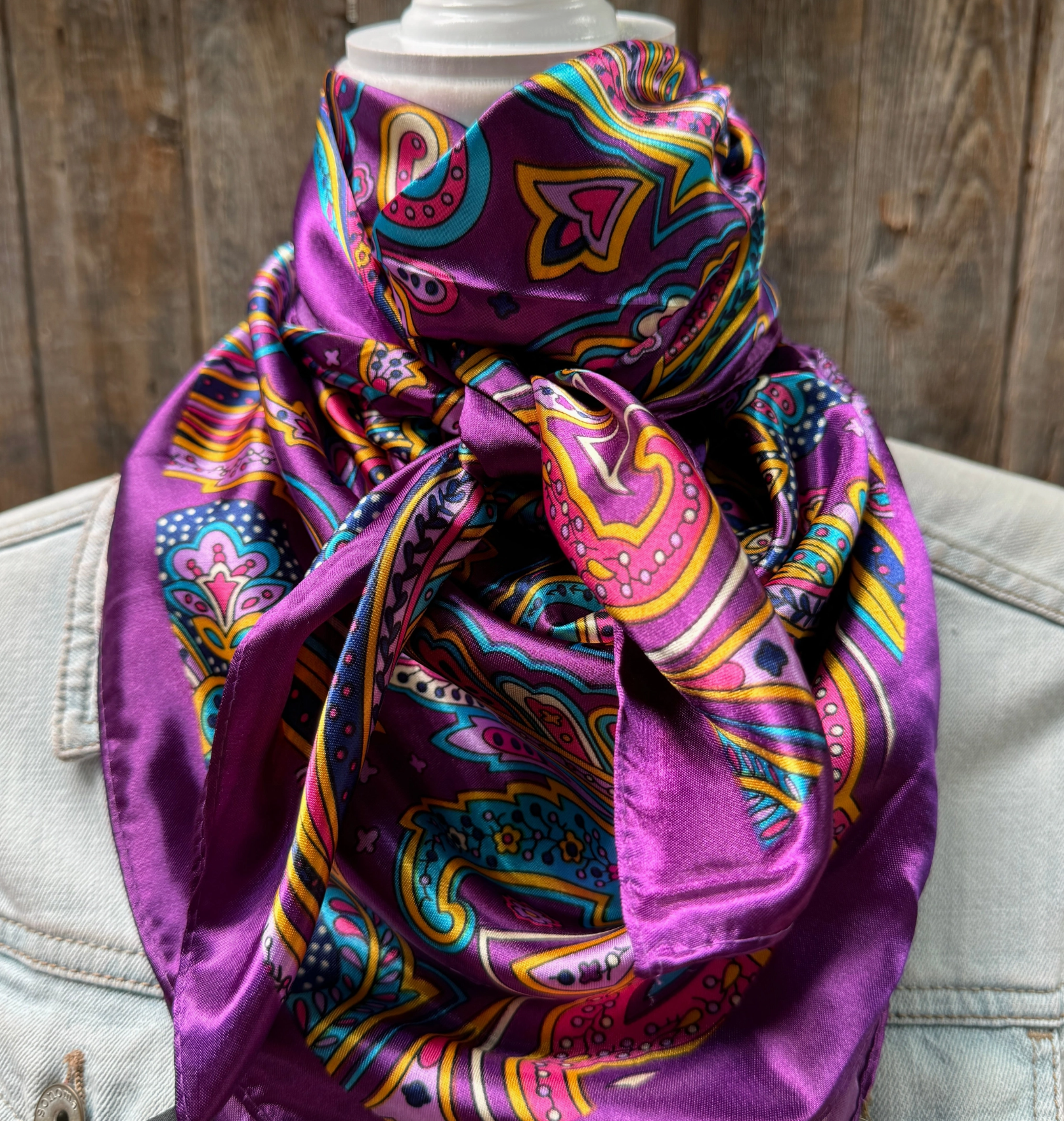 RD Purple Fun Floral Wild Rag