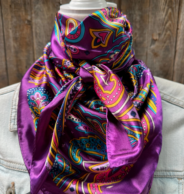 RD Purple Fun Floral Wild Rag