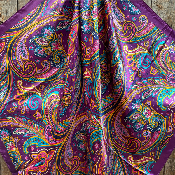 RD Purple Fun Floral Wild Rag