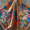 RD Tan Floral Wild Rag