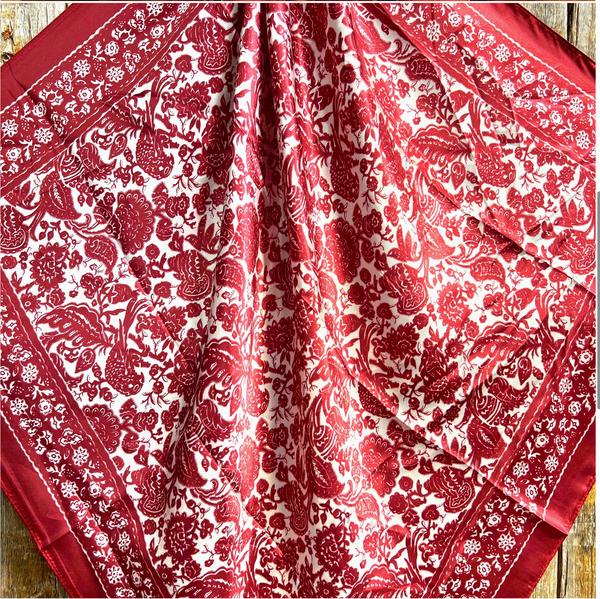 RD Red & Cream Paisley Wild Rag
