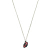 Rhinestone Football Pendent-Red/Black