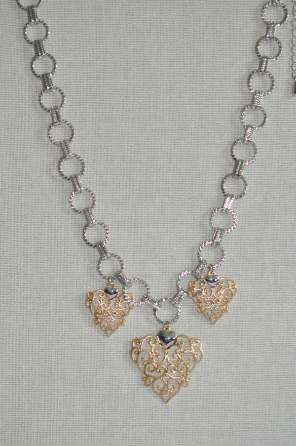 DC Gilded Hearts Chain Necklace