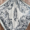 RD Silver & White Paisley Wild Rag