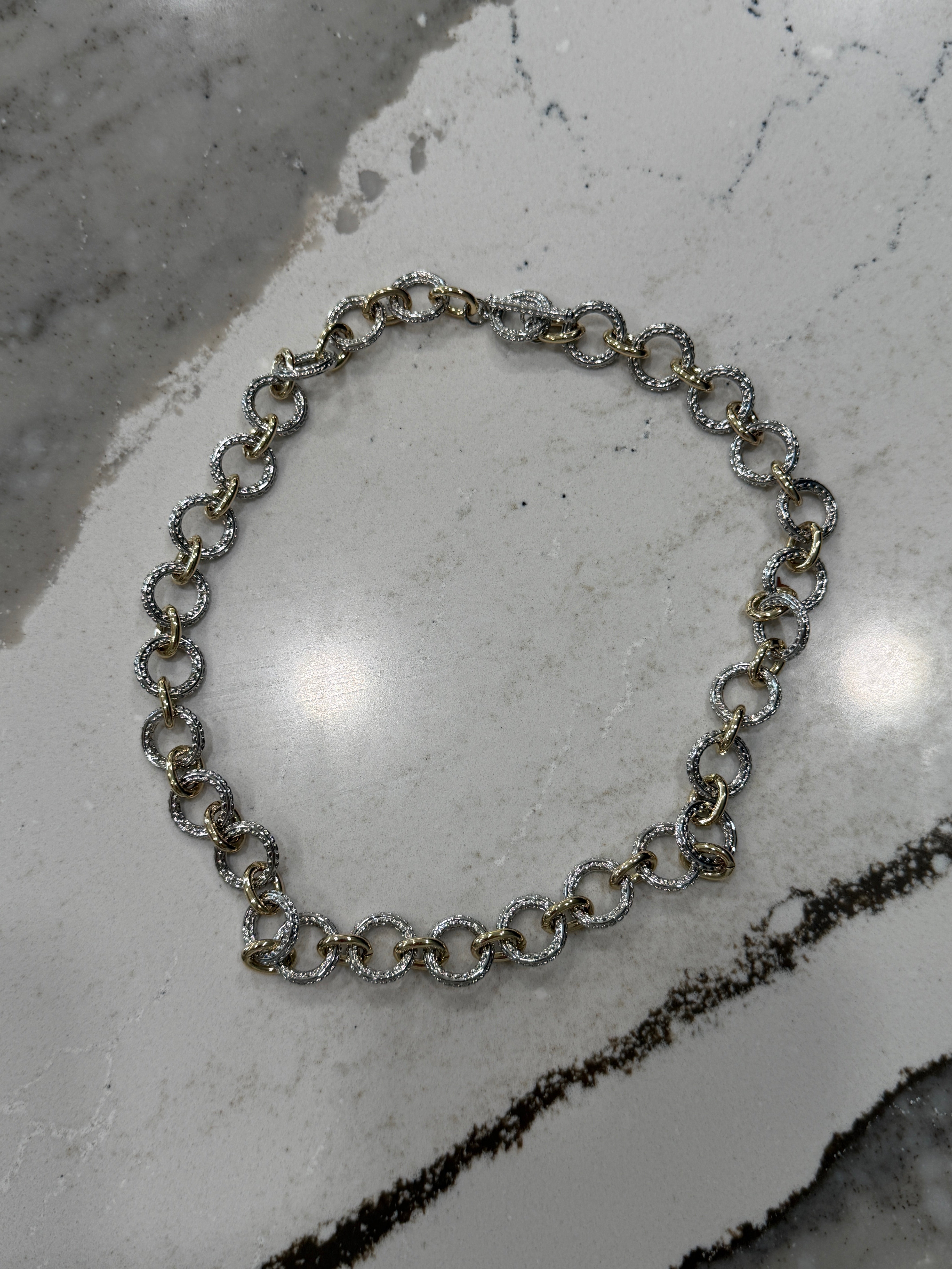 DC Radiant Link Mixed Metal Necklace