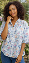 BB Floral Bubble Eyelet Top