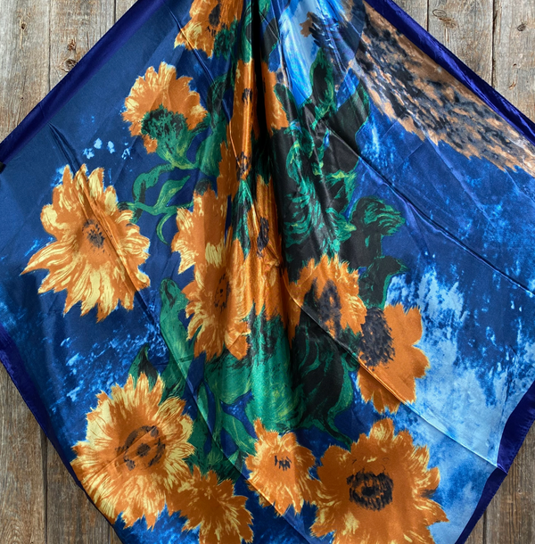 RD Blue Sunflower Wild Rag