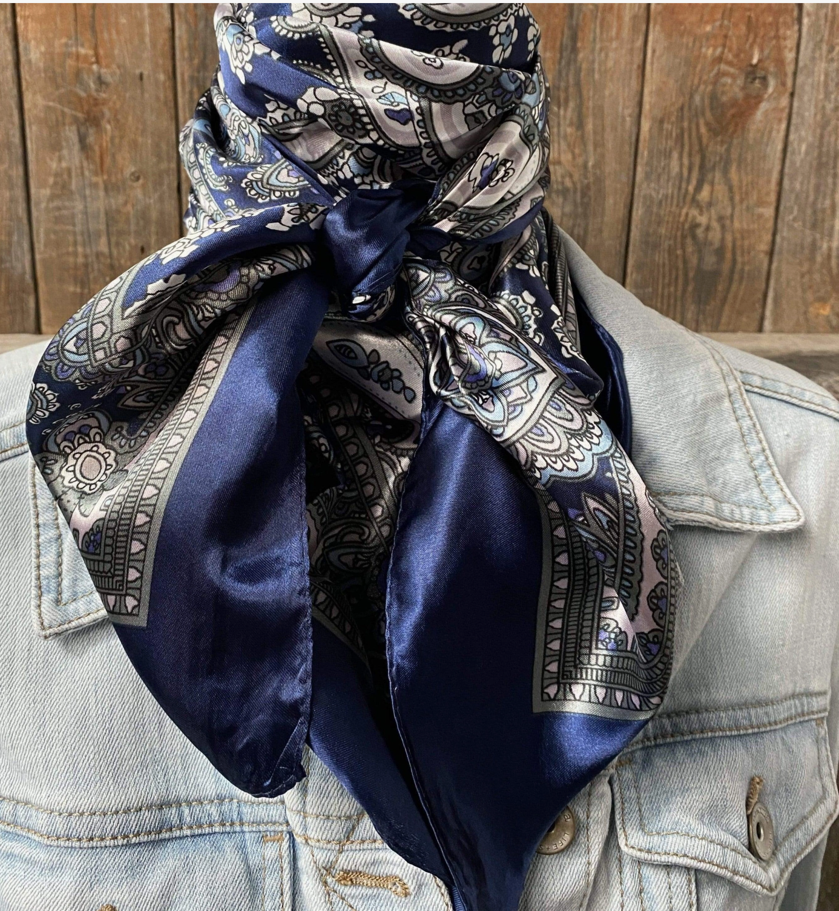 RD Blue Paisley Wild Rag