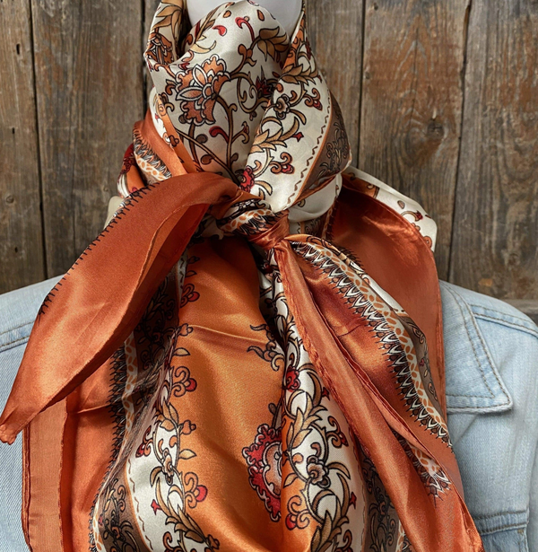 RD Burnt Orange & Tan Wild Rag