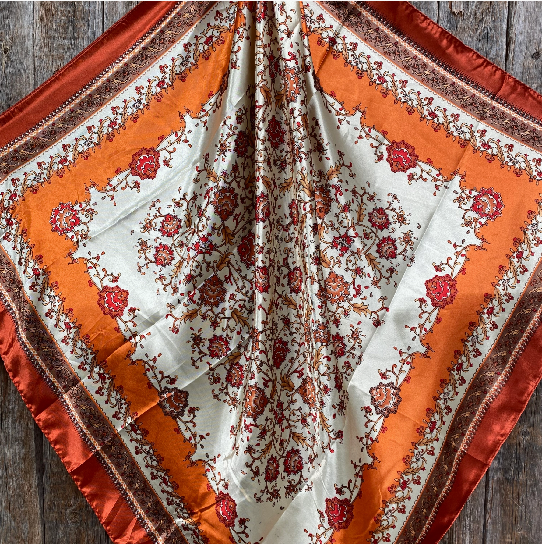 RD Burnt Orange & Tan Wild Rag