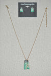 DC Green Stone Necklace & Earring Set