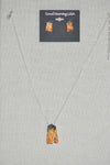 DC Amber Stone Necklace & Earring Set