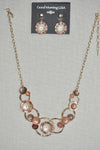 DC Rose Gold Radiance Circle Necklace &  Earring Set