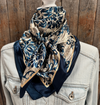 RD Cream & Blue Floral Wild Rag