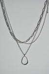 DC Silver Current Layered Necklace