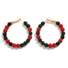 Rhinestone Hoops Red/Black