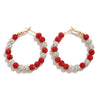 Rhinestone Hoops Red/Black