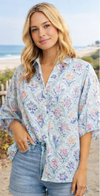 BB Floral Bubble Eyelet Top