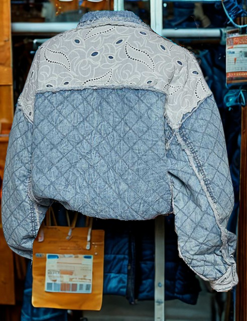 Balloon Sleeve Jacket in Denim