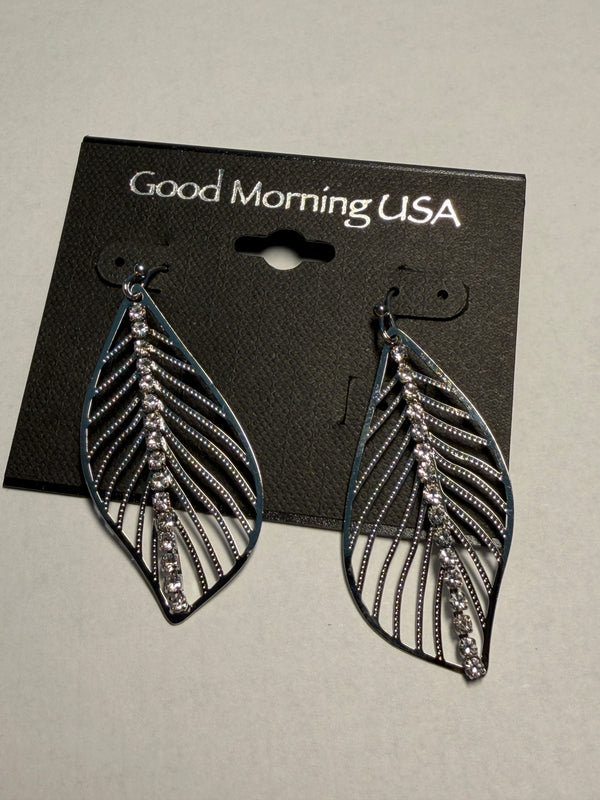 DC Silver Leaf Cascade Earrings