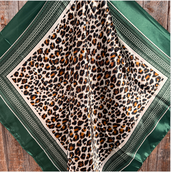 RD Green Animal Print Wild Rag