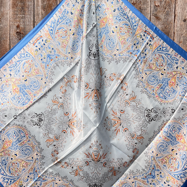 RD Blue Floral Wild Rag
