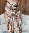 RD Tan Floral Wild Rag